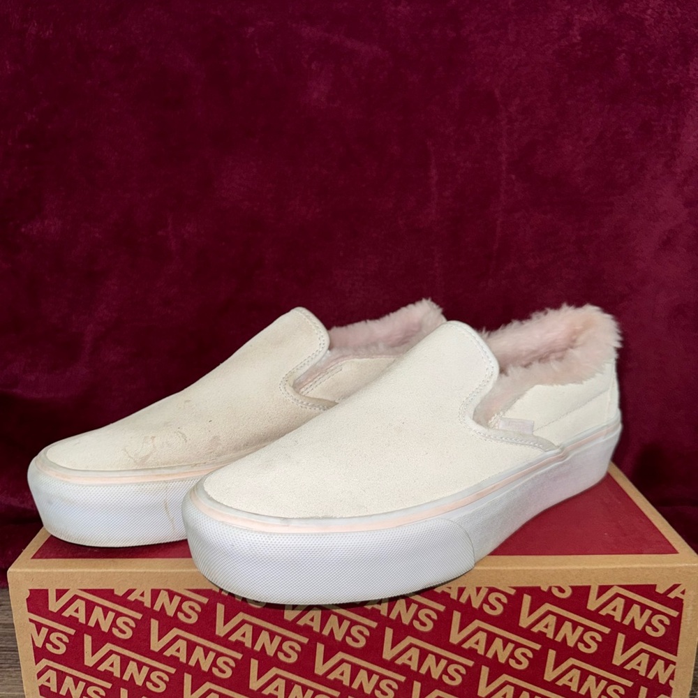 Vans Pink Sneakers Cozy Sherpa Slip-On